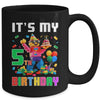Its My 5th Five Birthday Building Brick 5 Five Old Boys Mug | teecentury