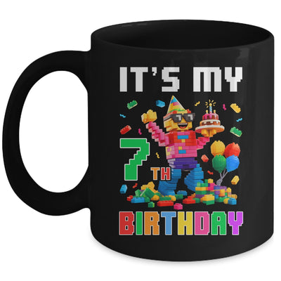 Its My 7th Seven Birthday Building Brick 7 Seven Old Boys Mug | teecentury