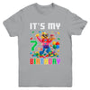 Its My 7th Seven Birthday Building Brick 7 Seven Old Boys Youth Shirt | teecentury