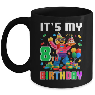 Its My 8th Eight Birthday Building Brick 8 Eight Old Boys Mug | teecentury