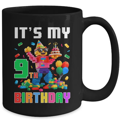 Its My 9th Nine Birthday Building Brick 9 Nine Old Boys Mug | teecentury