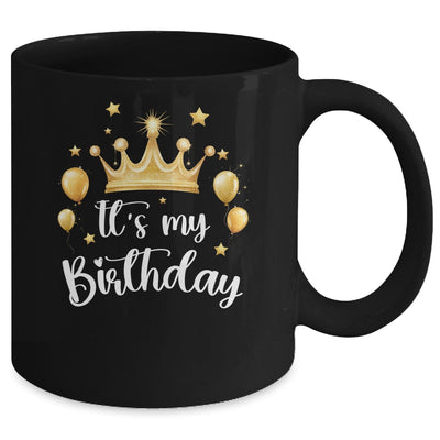 Its My Birthday Cute Women Girl Kids Funny Crown Balloons Mug | teecentury