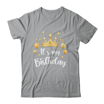 Its My Birthday Cute Women Girl Kids Funny Crown Balloons Shirt & Tank Top | teecentury