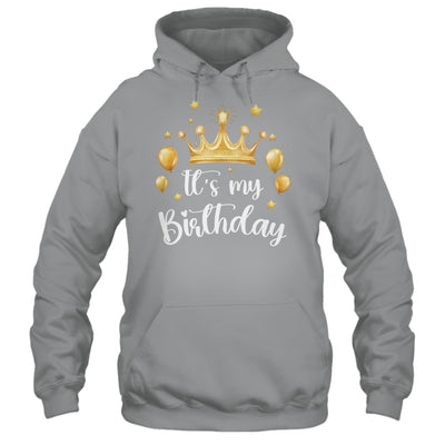 Its My Birthday Cute Women Girl Kids Funny Crown Balloons Shirt & Tank Top | teecentury