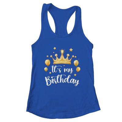 Its My Birthday Cute Women Girl Kids Funny Crown Balloons Shirt & Tank Top | teecentury