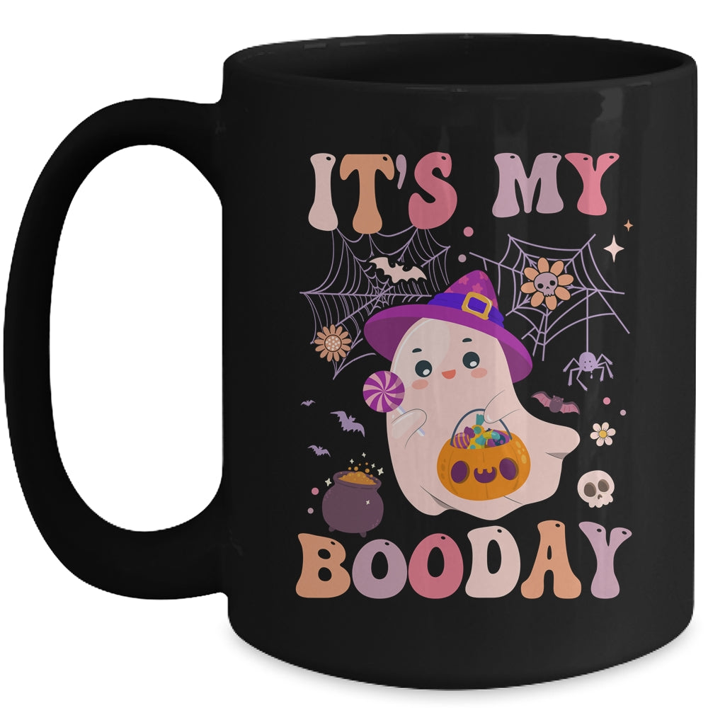 Its My Boo Day Cute Ghost Halloween Birthday Boys Girls Kids Mug | teecentury