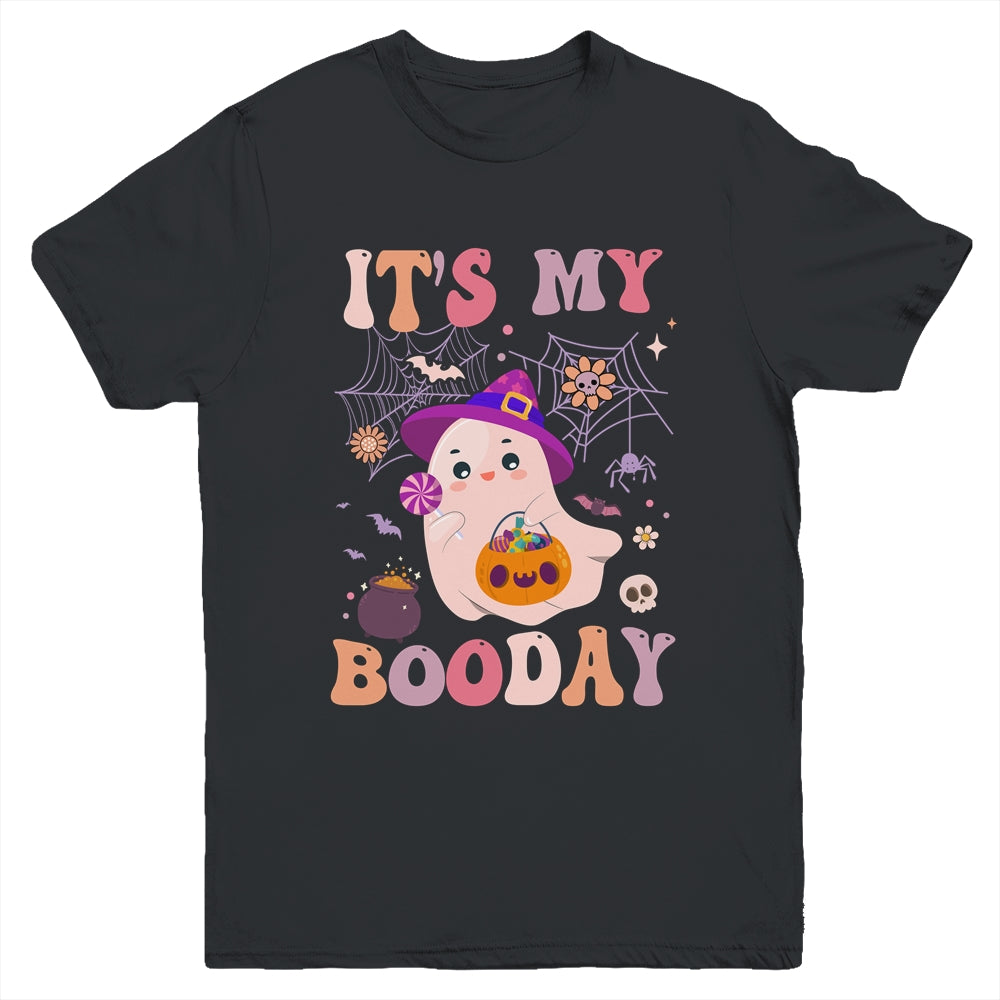 Its My Boo Day Cute Ghost Halloween Birthday Boys Girls Kids Youth Shirt | teecentury