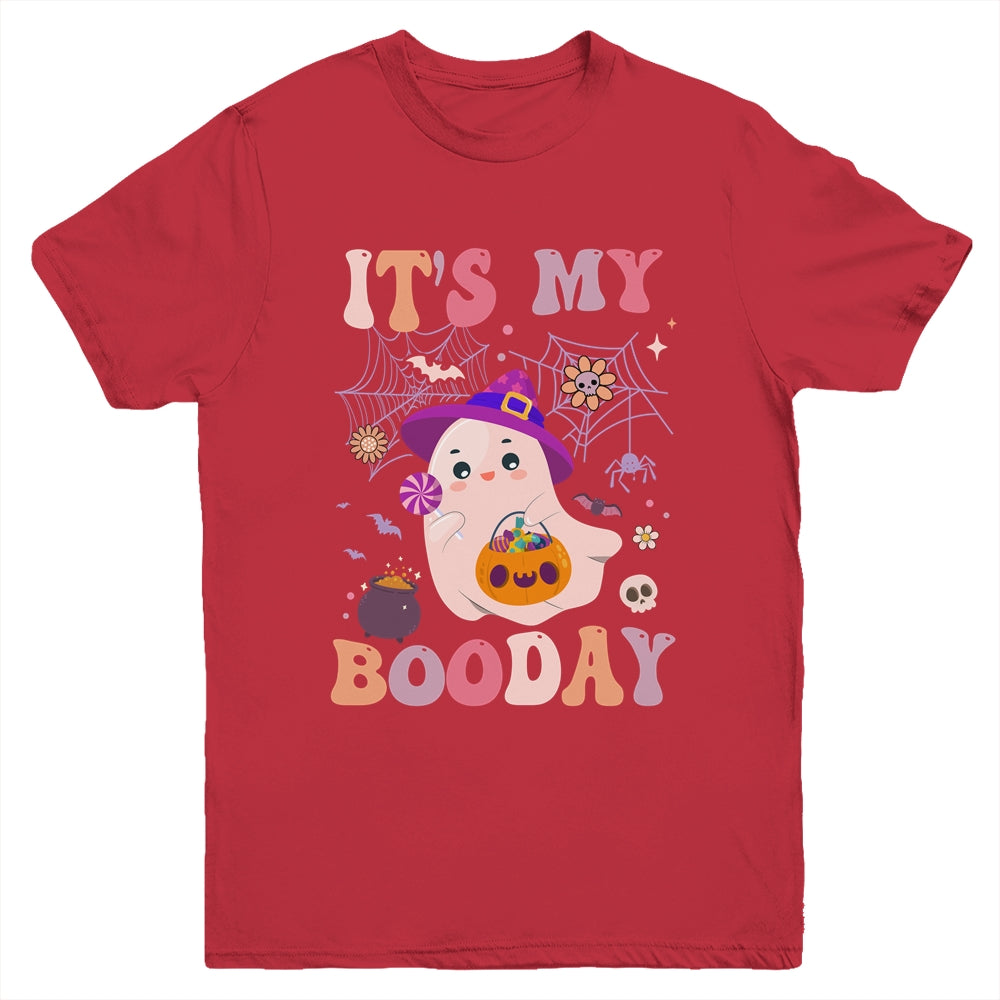 Its My Boo Day Cute Ghost Halloween Birthday Boys Girls Kids Youth Shirt | teecentury