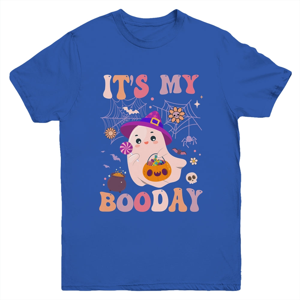Its My Boo Day Cute Ghost Halloween Birthday Boys Girls Kids Youth Shirt | teecentury