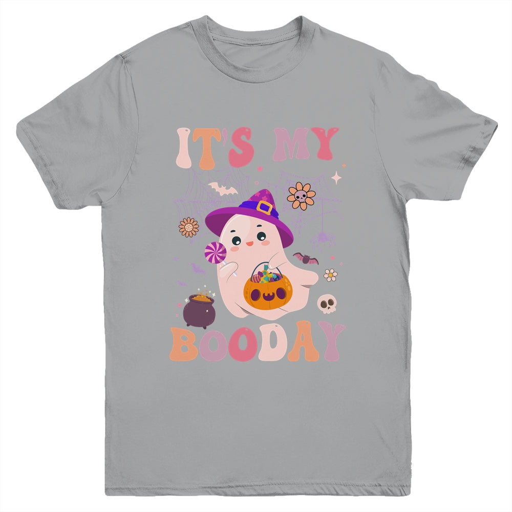 Its My Boo Day Cute Ghost Halloween Birthday Boys Girls Kids Youth Shirt | teecentury