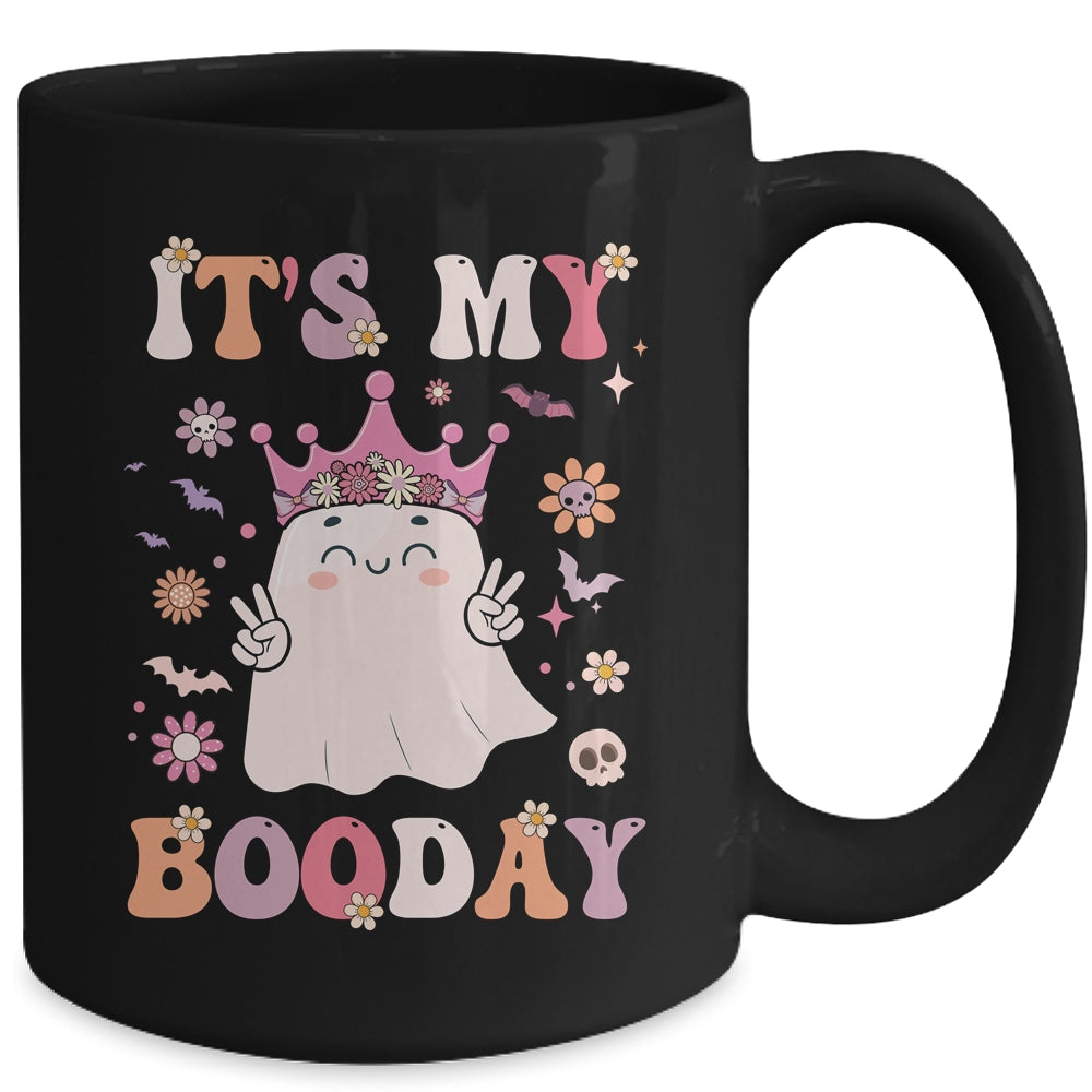 Its My Boo Day Cute Ghost Halloween Birthday Girls Kids Mug | teecentury
