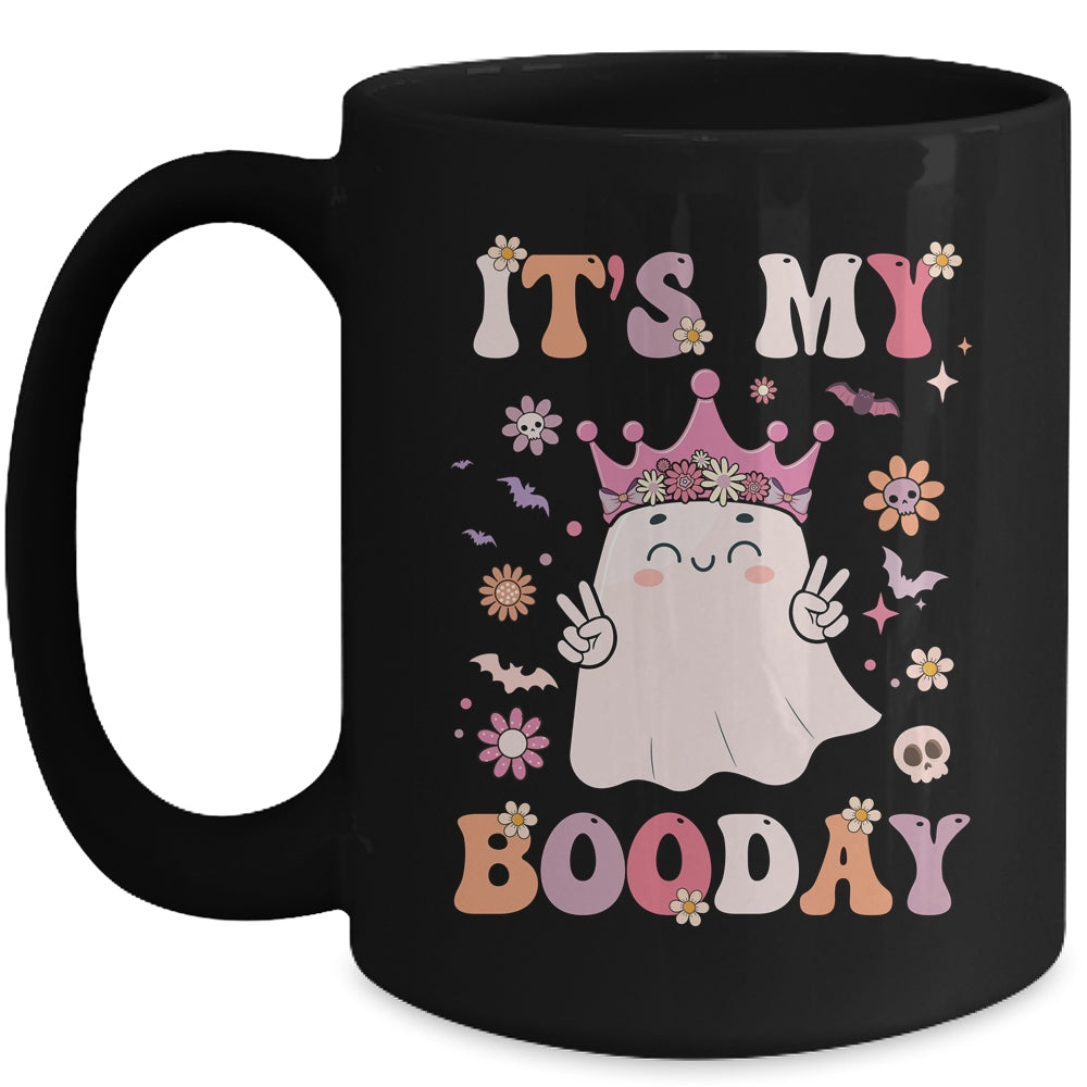 Its My Boo Day Cute Ghost Halloween Birthday Girls Kids Mug | teecentury