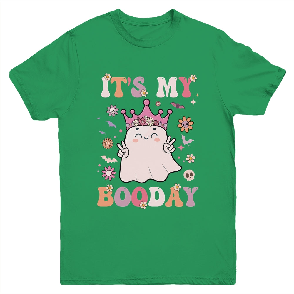 Its My Boo Day Cute Ghost Halloween Birthday Girls Kids Youth Shirt | teecentury