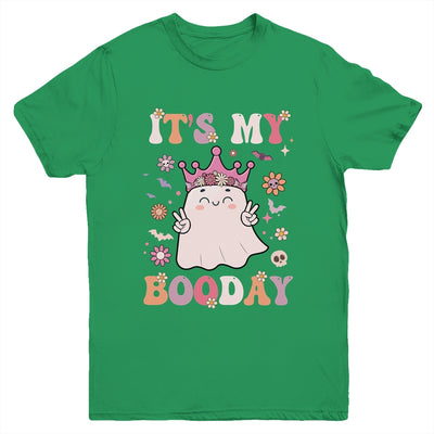 Its My Boo Day Cute Ghost Halloween Birthday Girls Kids Youth Shirt | teecentury