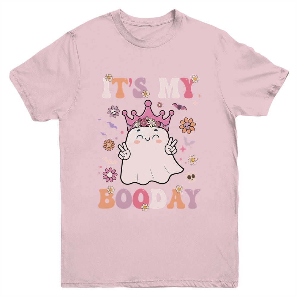 Its My Boo Day Cute Ghost Halloween Birthday Girls Kids Youth Shirt | teecentury