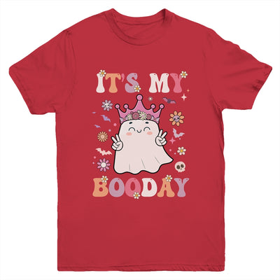 Its My Boo Day Cute Ghost Halloween Birthday Girls Kids Youth Shirt | teecentury