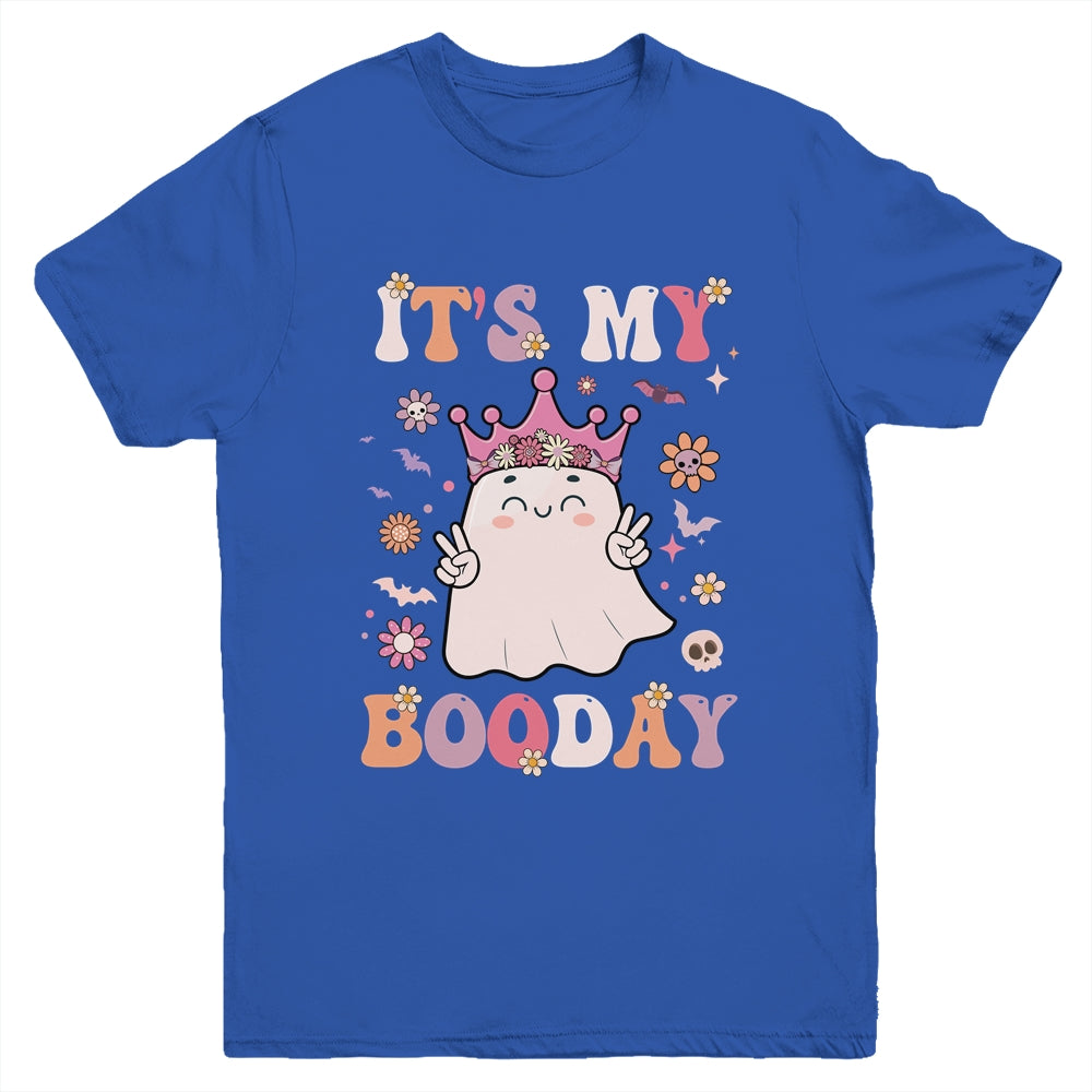 Its My Boo Day Cute Ghost Halloween Birthday Girls Kids Youth Shirt | teecentury