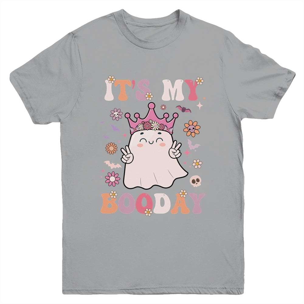 Its My Boo Day Cute Ghost Halloween Birthday Girls Kids Youth Shirt | teecentury