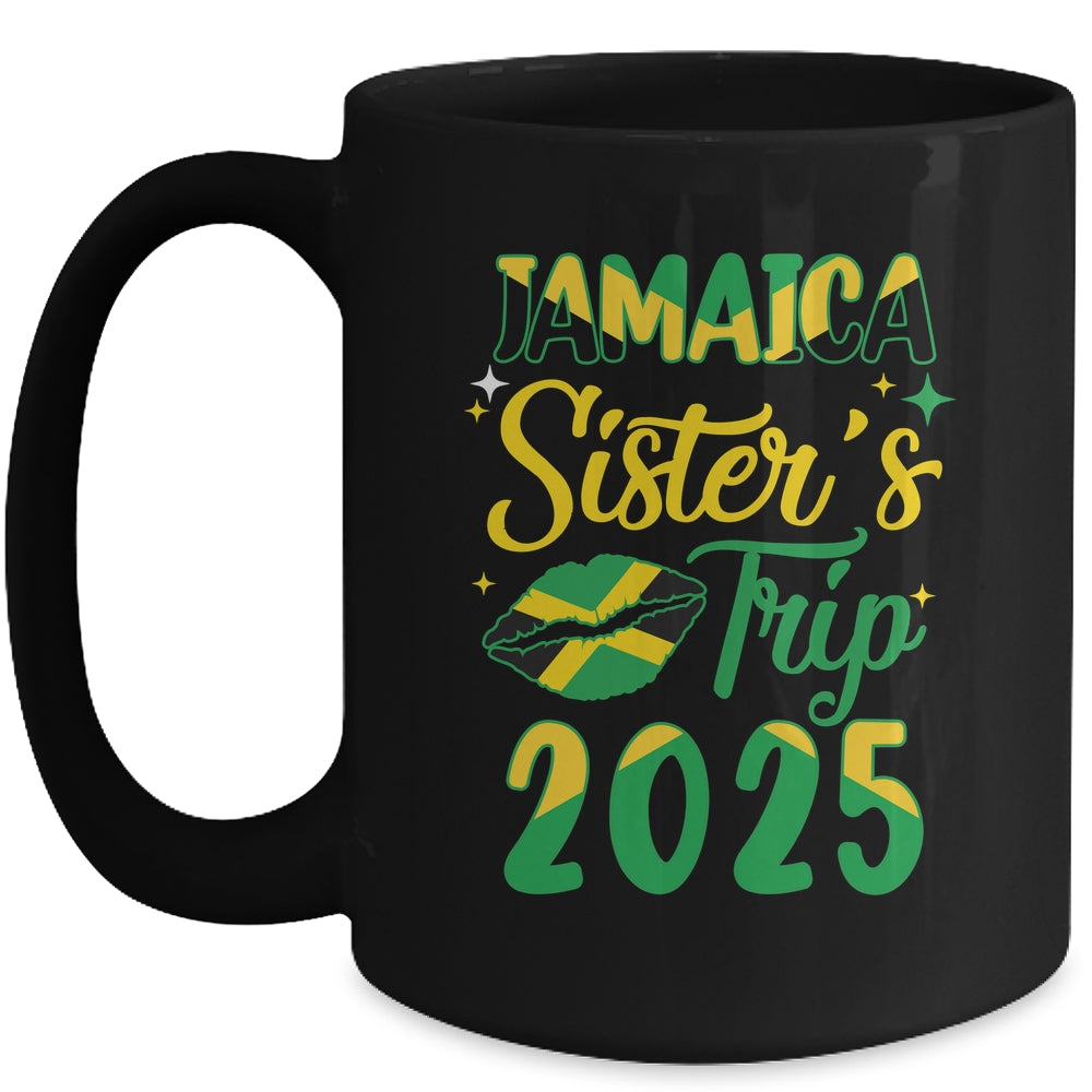 Jamaica 2025 Sisters Trip With Jamaican Flag And Kiss Mug | teecentury