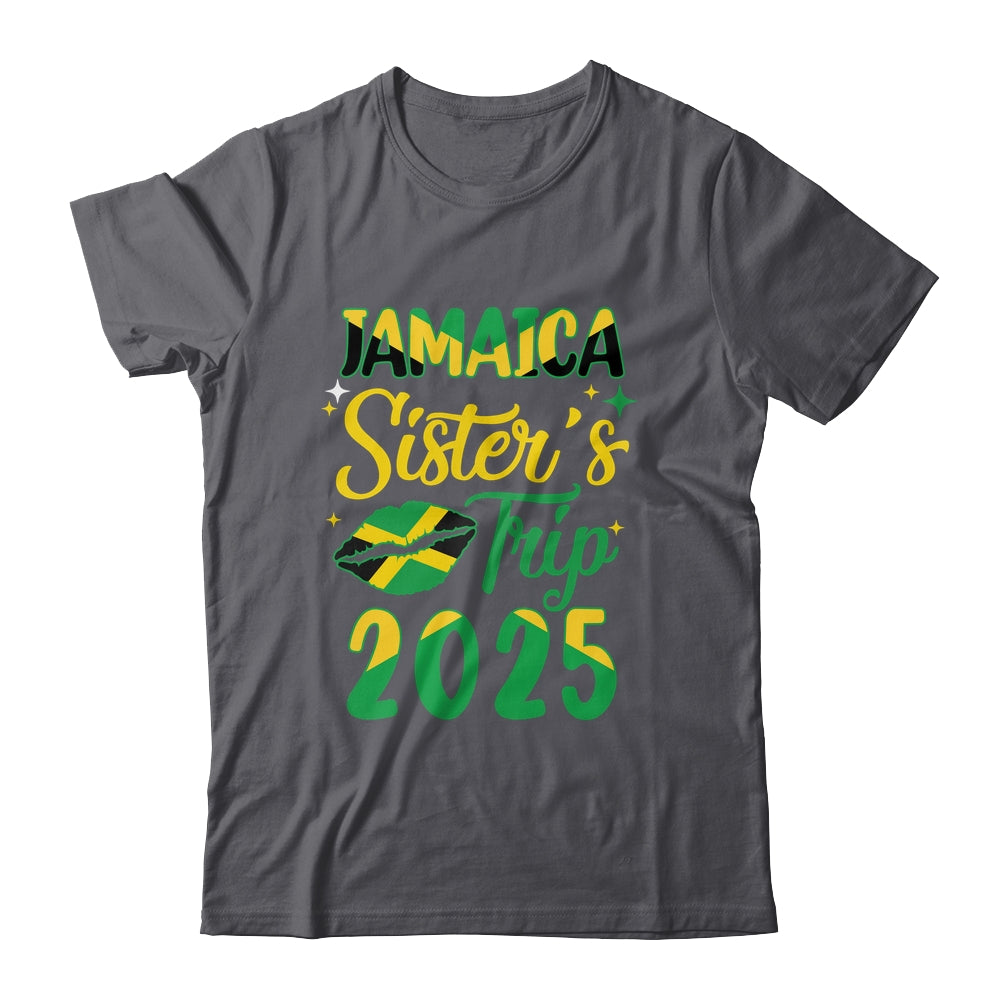 Jamaica 2025 Sisters Trip With Jamaican Flag And Kiss Shirt & Tank Top | teecentury