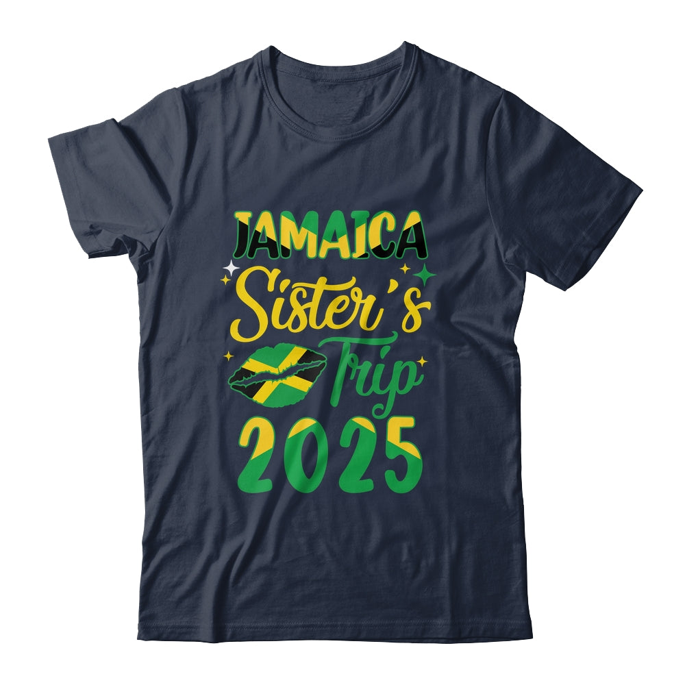 Jamaica 2025 Sisters Trip With Jamaican Flag And Kiss Shirt & Tank Top | teecentury