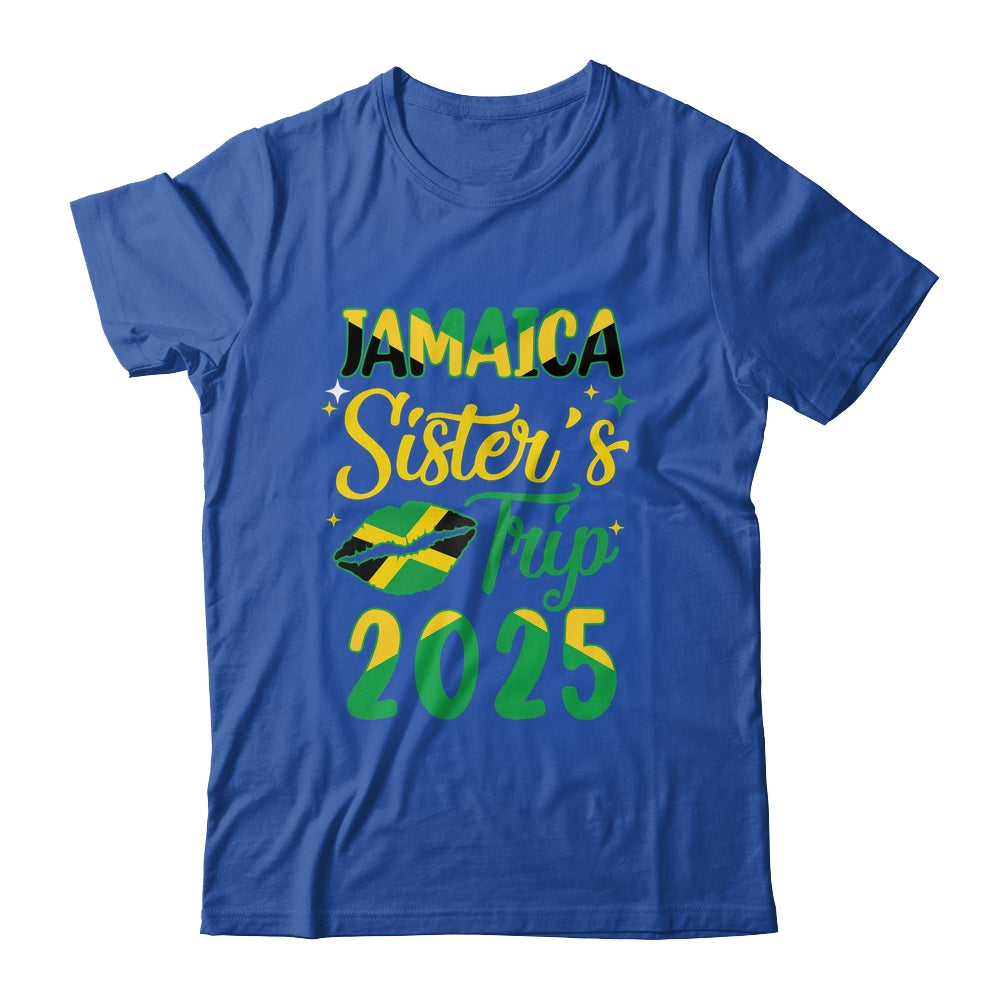 Jamaica 2025 Sisters Trip With Jamaican Flag And Kiss Shirt & Tank Top | teecentury