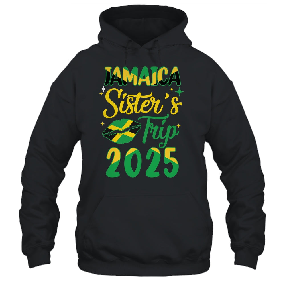 Jamaica 2025 Sisters Trip With Jamaican Flag And Kiss Shirt & Tank Top | teecentury