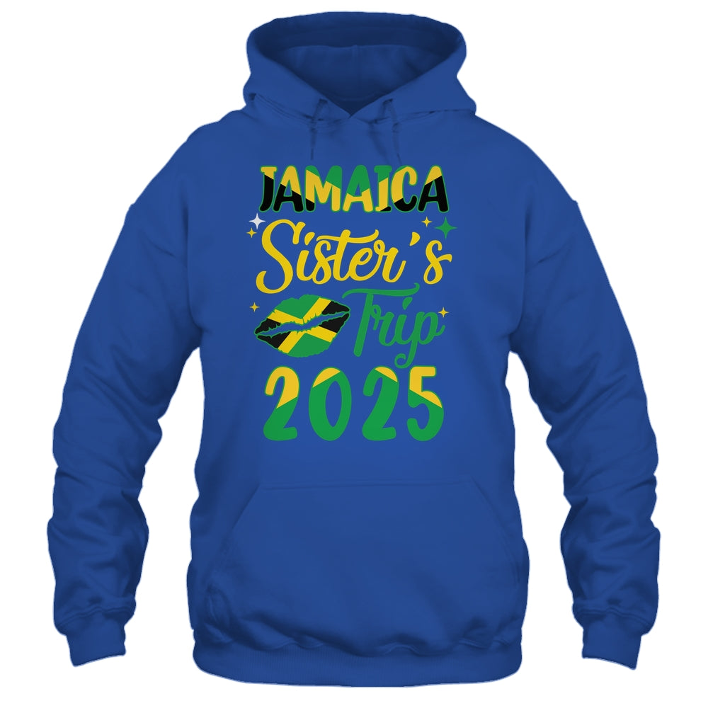 Jamaica 2025 Sisters Trip With Jamaican Flag And Kiss Shirt & Tank Top | teecentury