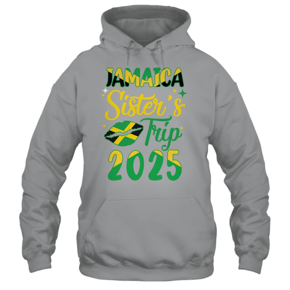 Jamaica 2025 Sisters Trip With Jamaican Flag And Kiss Shirt & Tank Top | teecentury