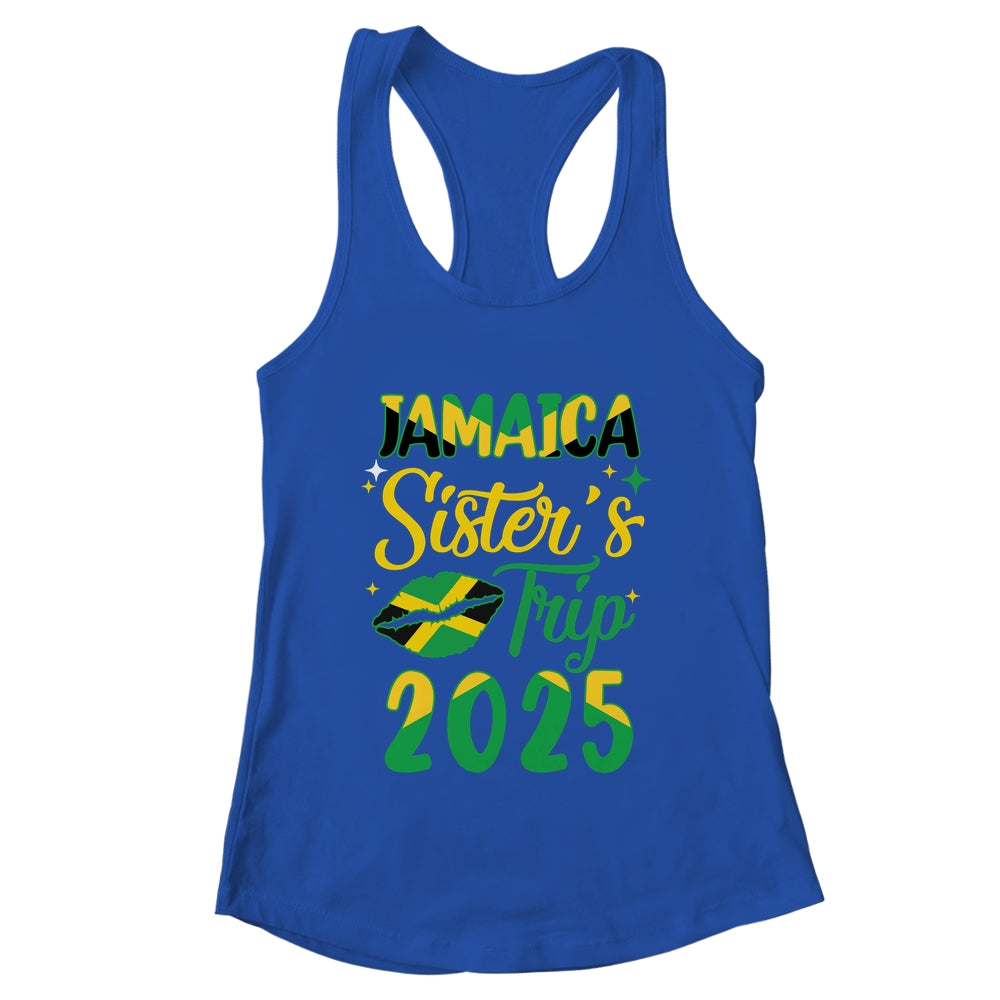 Jamaica 2025 Sisters Trip With Jamaican Flag And Kiss Shirt & Tank Top | teecentury