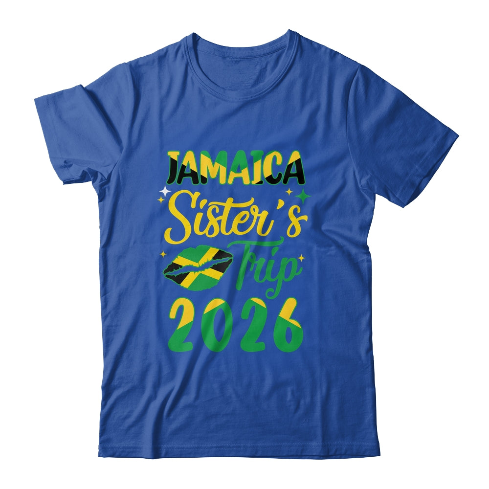 Jamaica 2026 Sisters Trip With Jamaican Flag And Kiss Shirt & Tank Top | teecentury