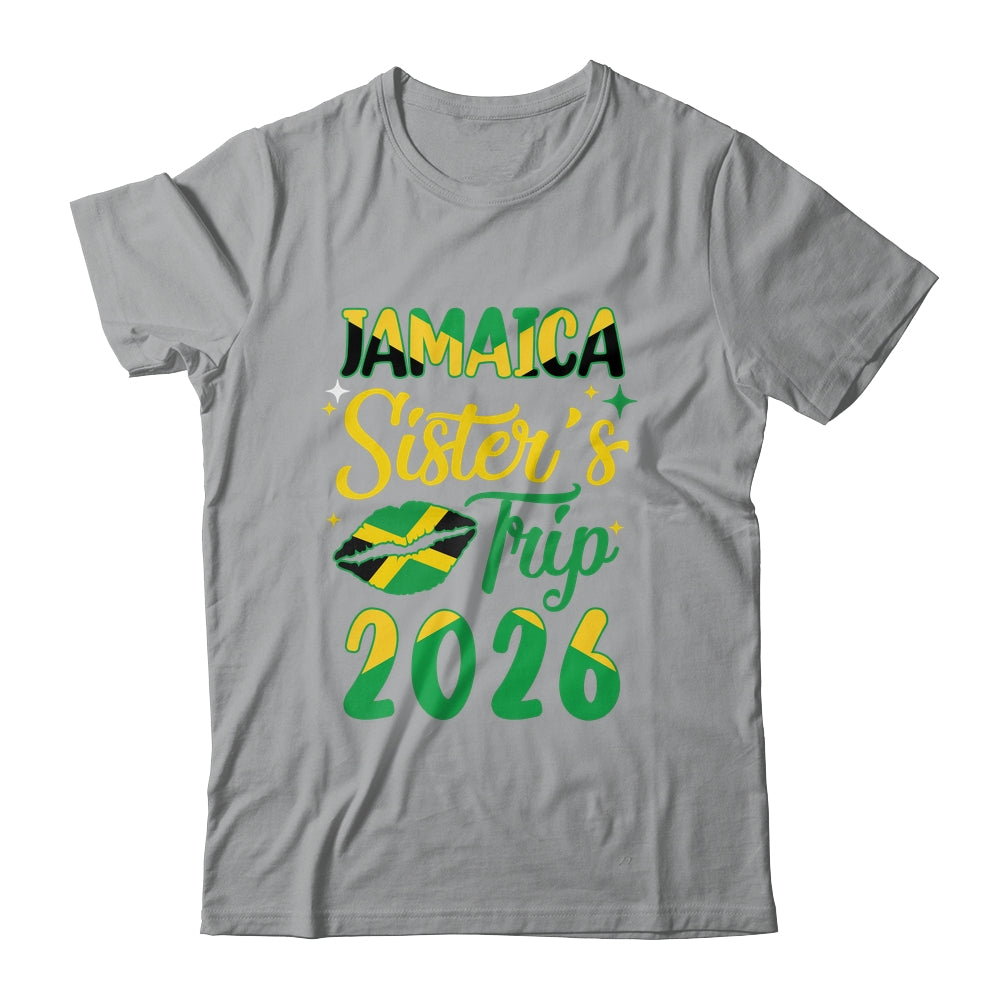 Jamaica 2026 Sisters Trip With Jamaican Flag And Kiss Shirt & Tank Top | teecentury