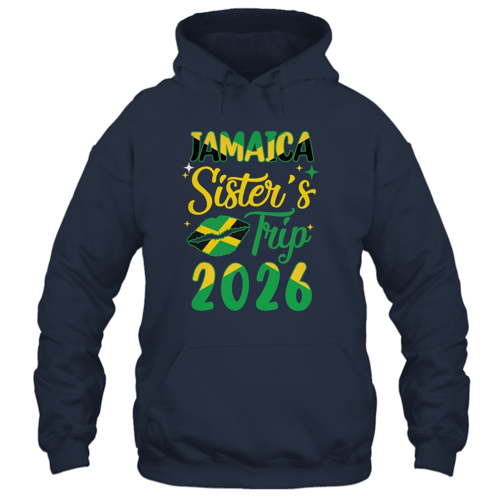 Jamaica 2026 Sisters Trip With Jamaican Flag And Kiss Shirt & Tank Top | teecentury