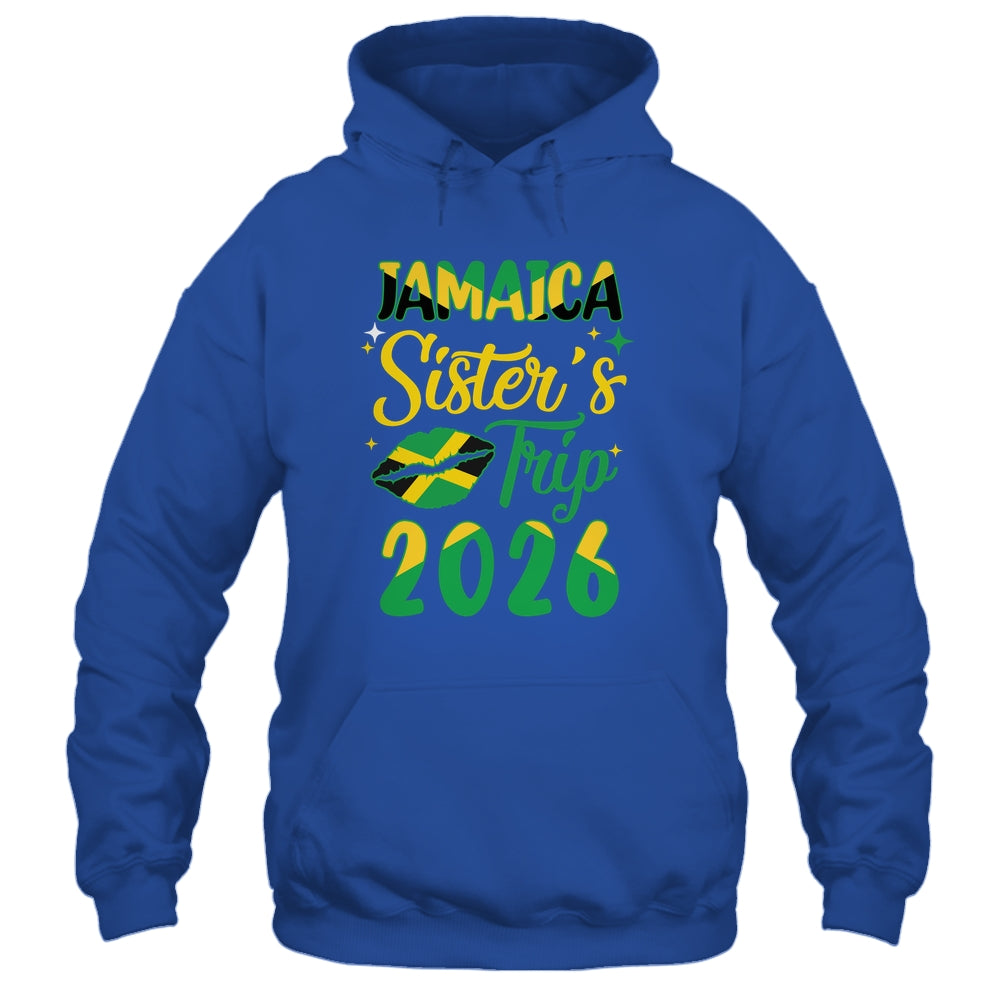 Jamaica 2026 Sisters Trip With Jamaican Flag And Kiss Shirt & Tank Top | teecentury