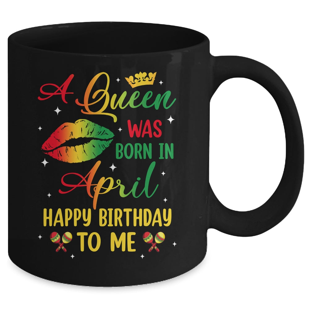 Jamaica Birthday Girl Party A Queen Was Born In April Mug | teecentury