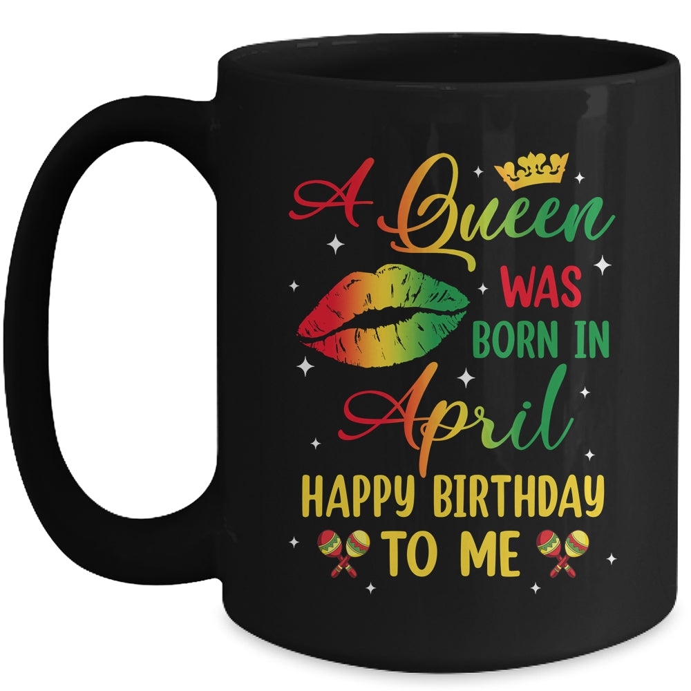 Jamaica Birthday Girl Party A Queen Was Born In April Mug | teecentury