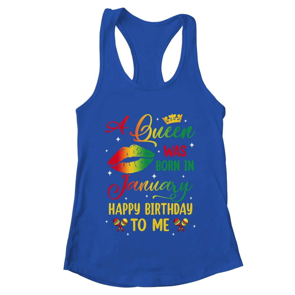 Jamaica Birthday Girl Party A Queen Was Born In January Shirt & Tank Top | teecentury