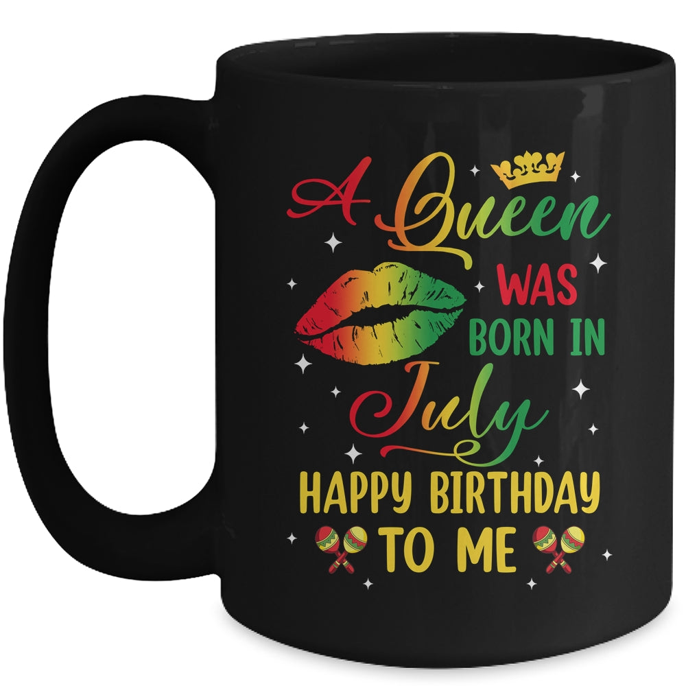 Jamaica Birthday Girl Party A Queen Was Born In July Mug | teecentury