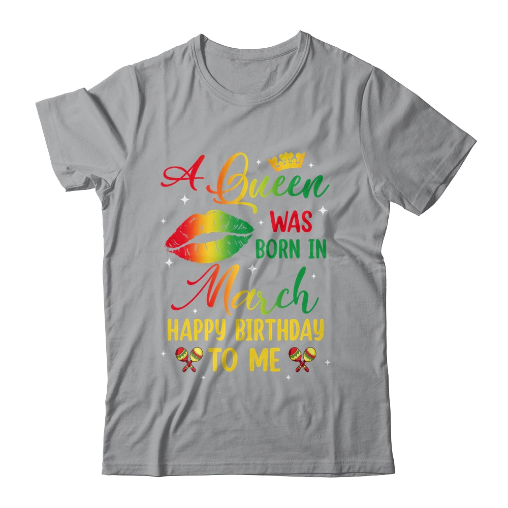 Jamaica Birthday Girl Party A Queen Was Born In March Shirt & Tank Top | teecentury