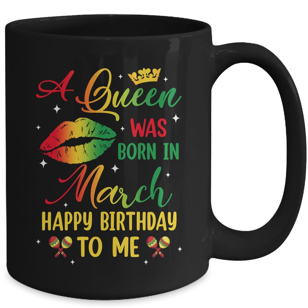 Jamaica Birthday Girl Party A Queen Was Born In March Mug | teecentury
