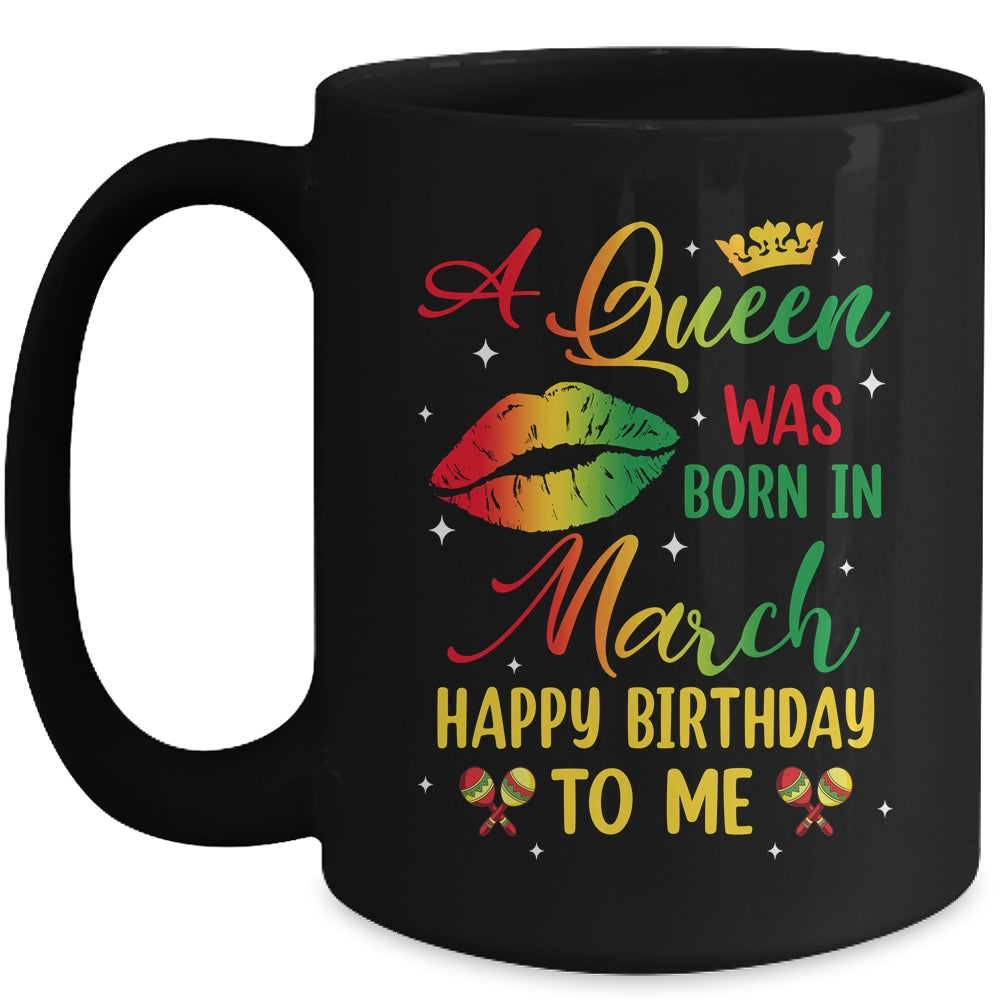 Jamaica Birthday Girl Party A Queen Was Born In March Mug | teecentury