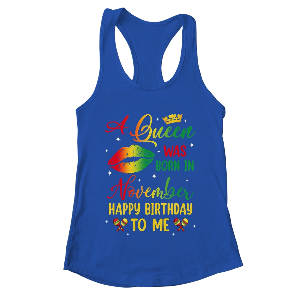 Jamaica Birthday Girl Party A Queen Was Born In November Shirt & Tank Top | teecentury