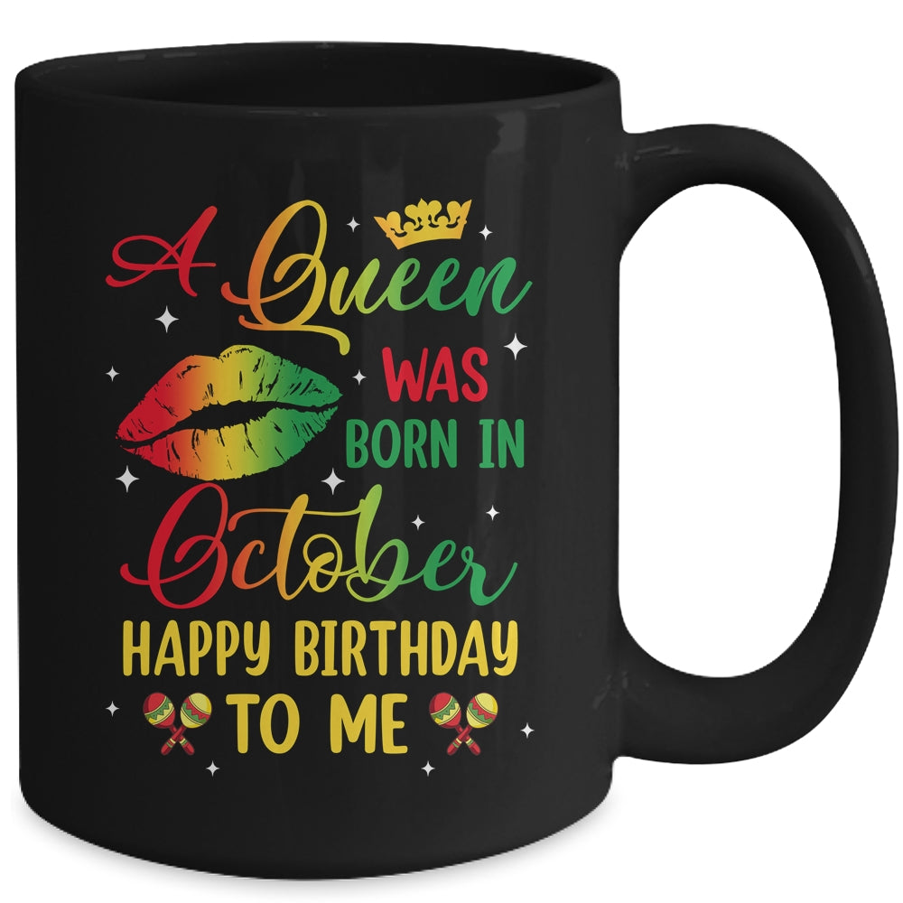 Jamaica Birthday Girl Party A Queen Was Born In October Mug | teecentury