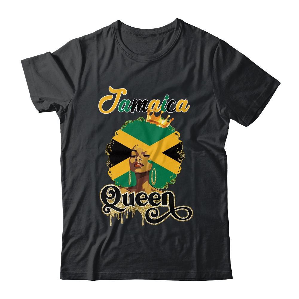 Jamaica Hair Flag Jamaican Black Girl Queen Afro Women Shirt & Tank Top | teecentury