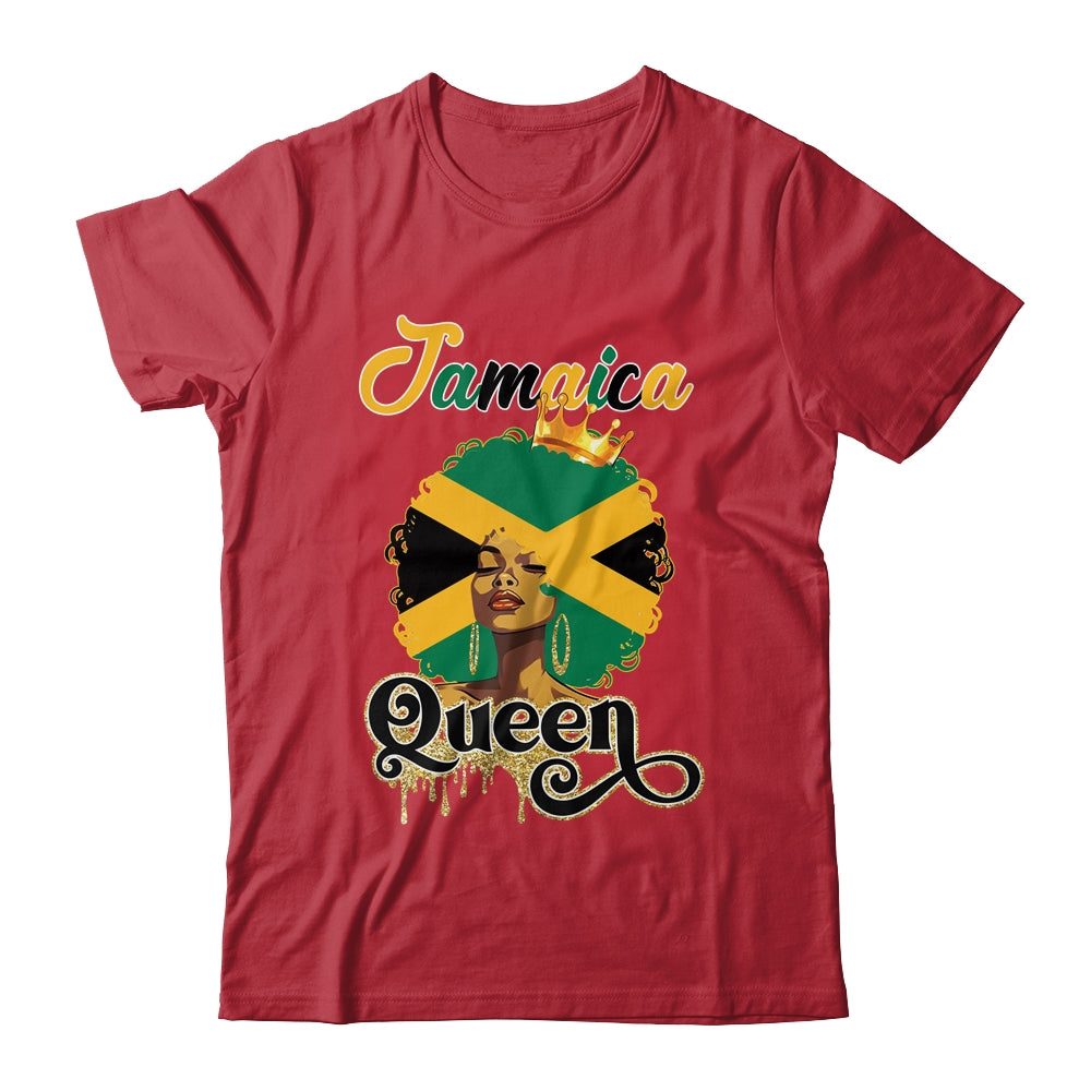 Jamaica Hair Flag Jamaican Black Girl Queen Afro Women Shirt & Tank Top | teecentury