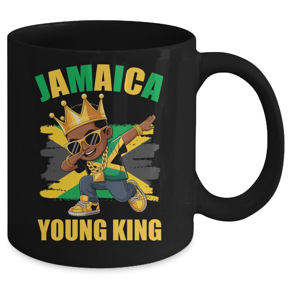 Jamaica Young King Jamaican Boy African Proud Jamaican Flag Mug | teecentury
