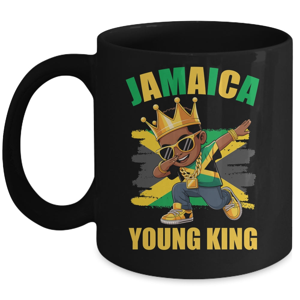 Jamaica Young King Jamaican Boy African Proud Jamaican Flag Mug | teecentury