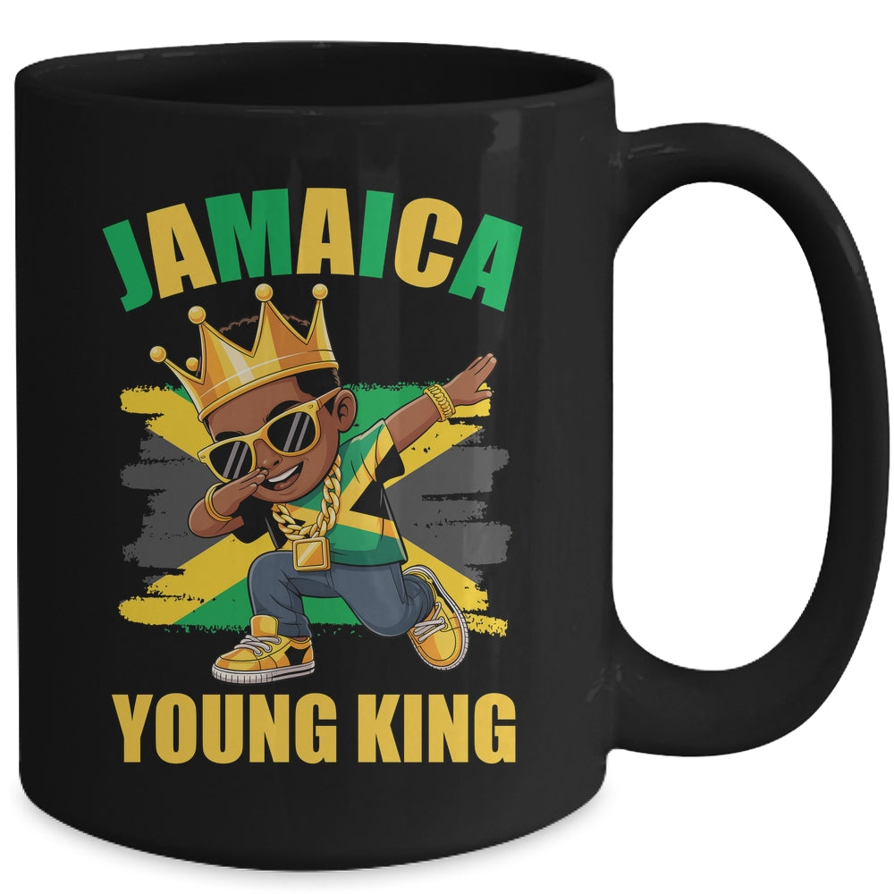 Jamaica Young King Jamaican Boy African Proud Jamaican Flag Mug | teecentury