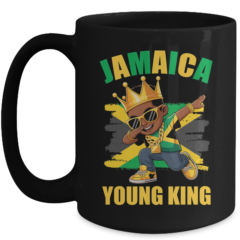 Jamaica Young King Jamaican Boy African Proud Jamaican Flag Mug | teecentury