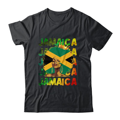 Jamaican Black Girls Jamaica Flag Afro Black Hair Women Shirt & Tank Top | teecentury